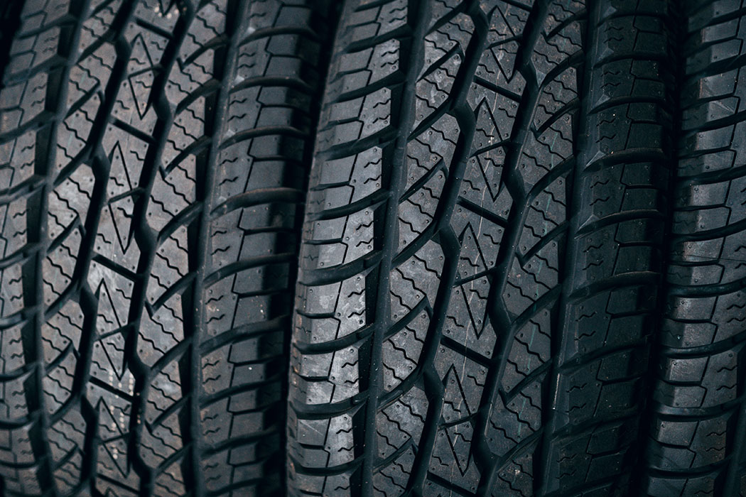 Car tire closeup 