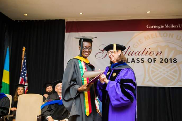 gifty receiving her diploma