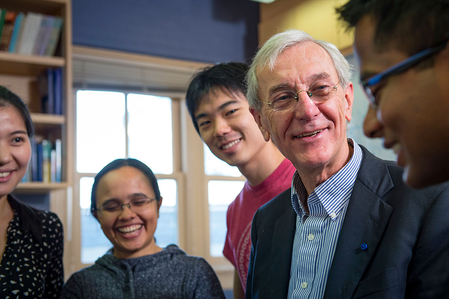 Image of José with students