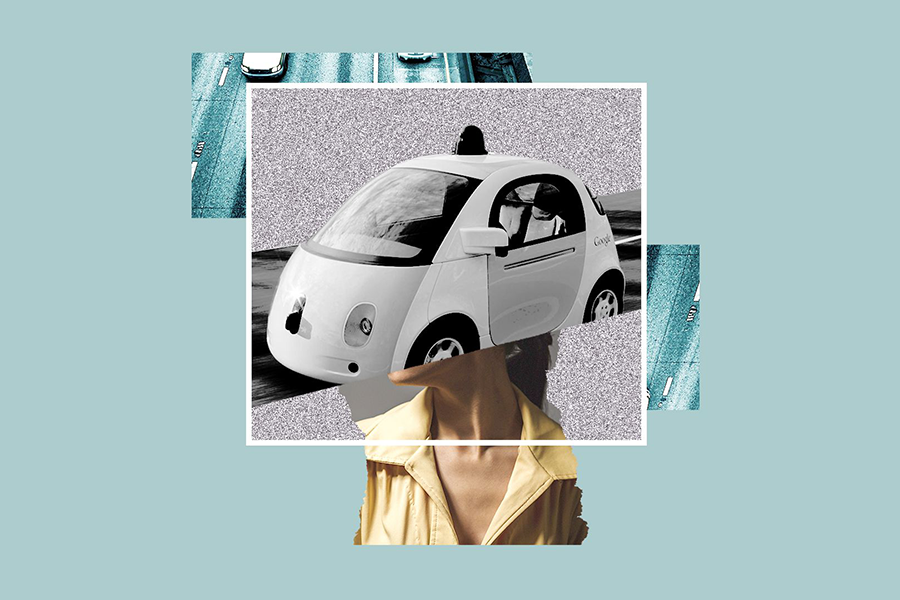 self driving car graphic