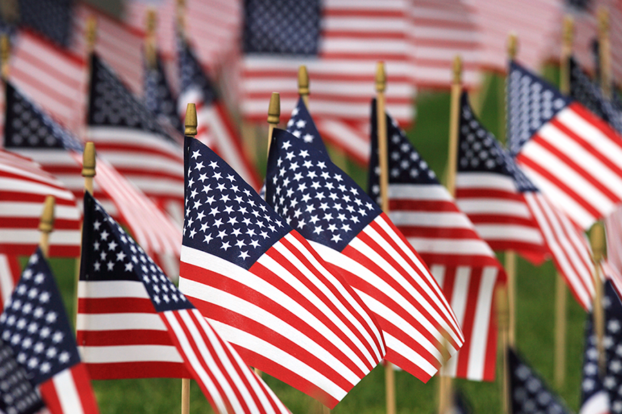 US flags