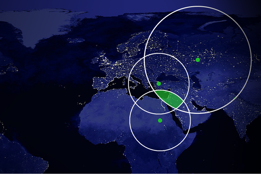 VPN ping locations on world map