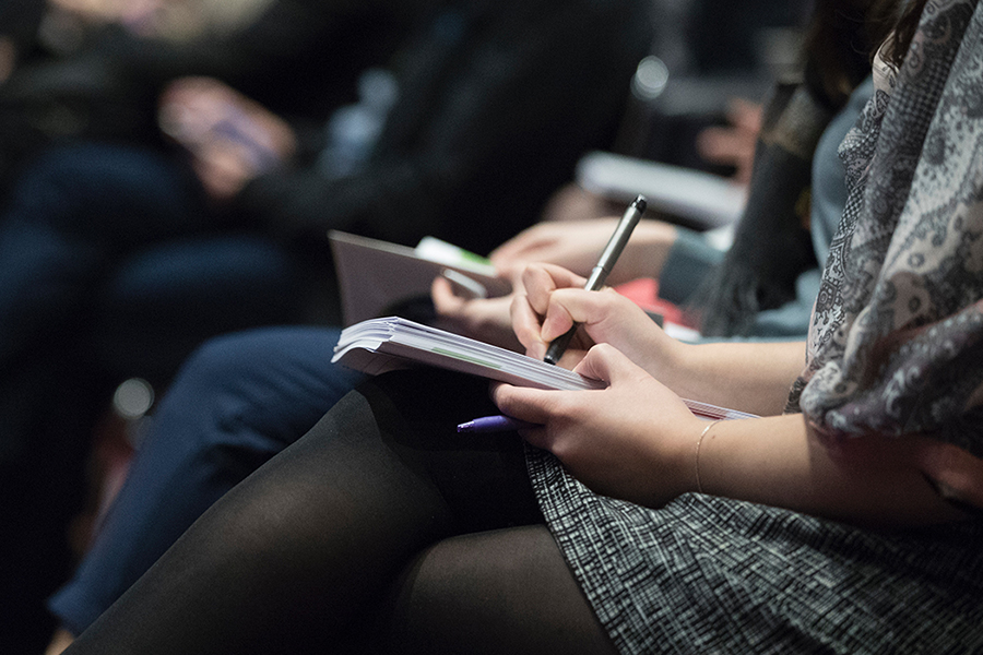 students in a lecture hall