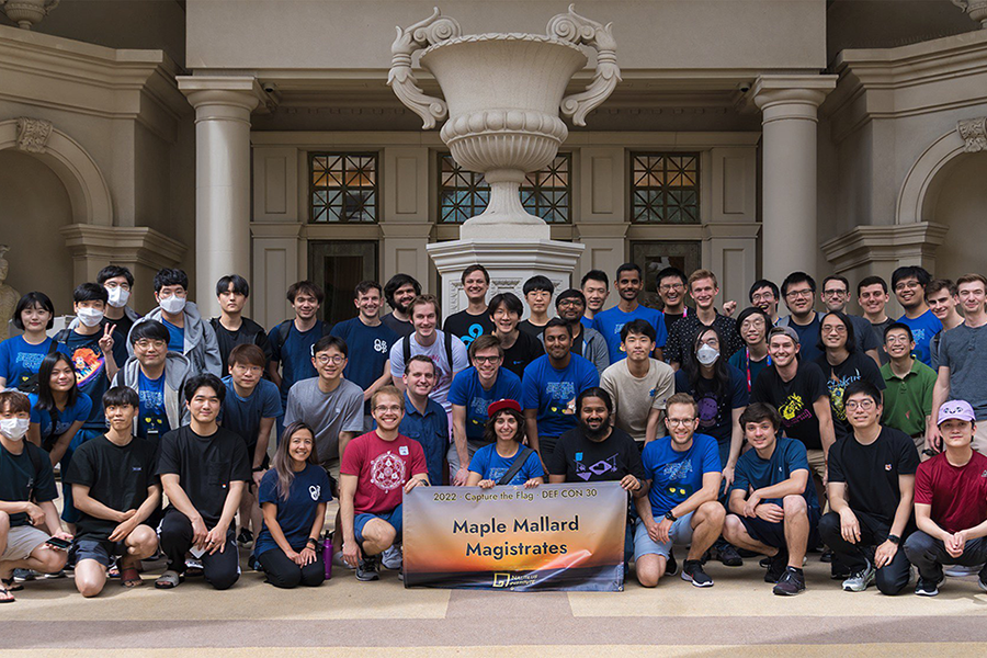 CMU's hacking team on front steps