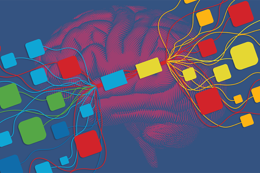 Illustration of brain interactions