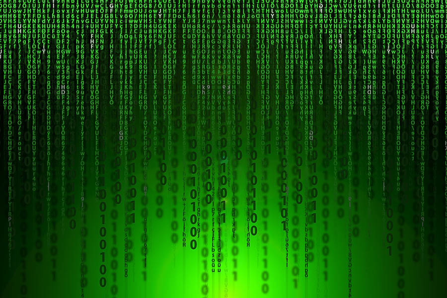 green computer code