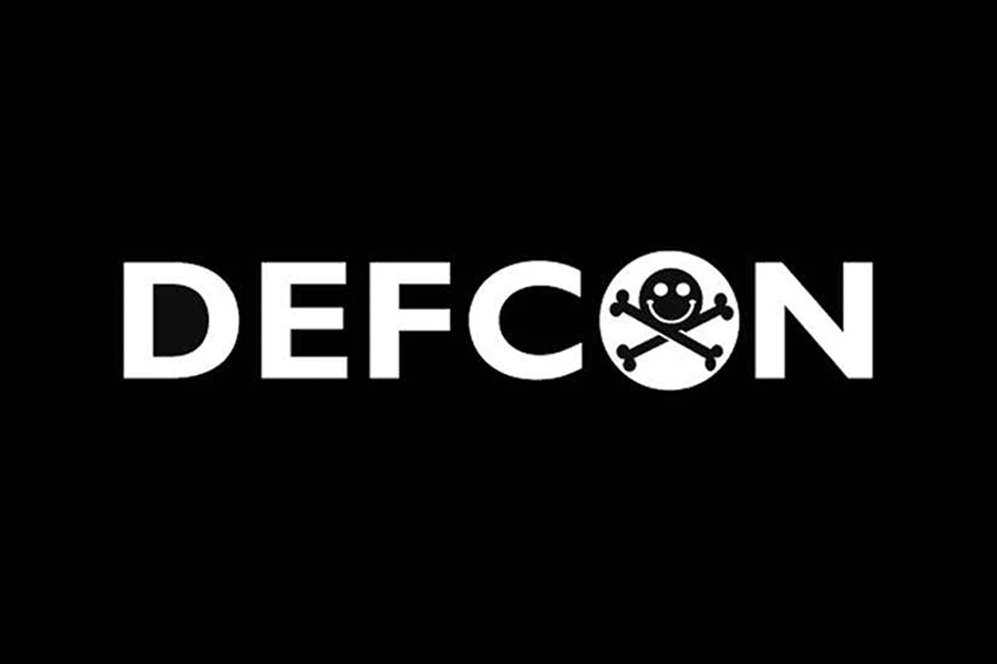Defcon wordmark on black background