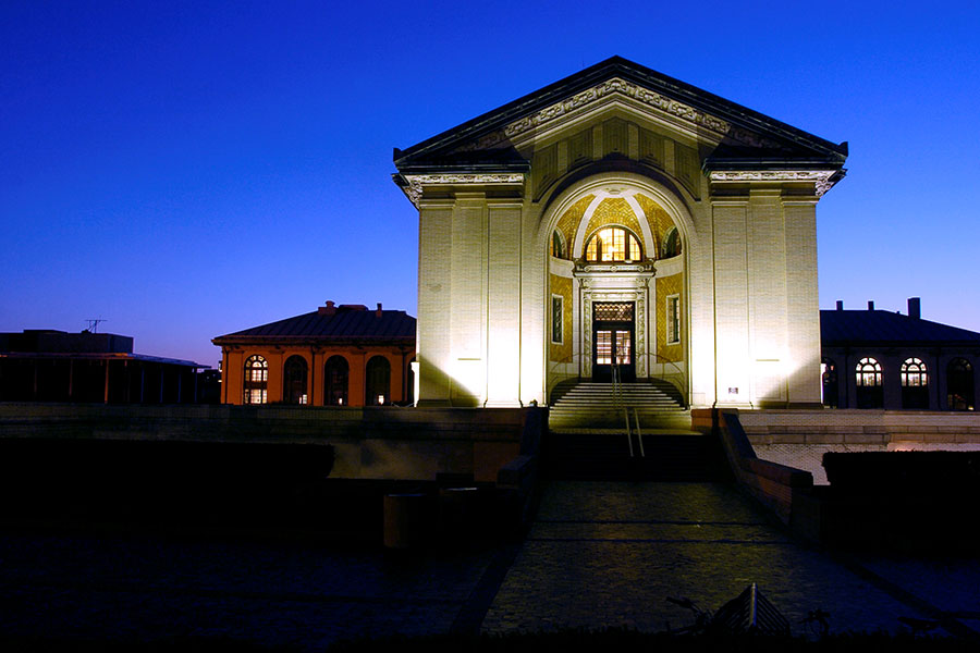 Hamerschlag Hall at night