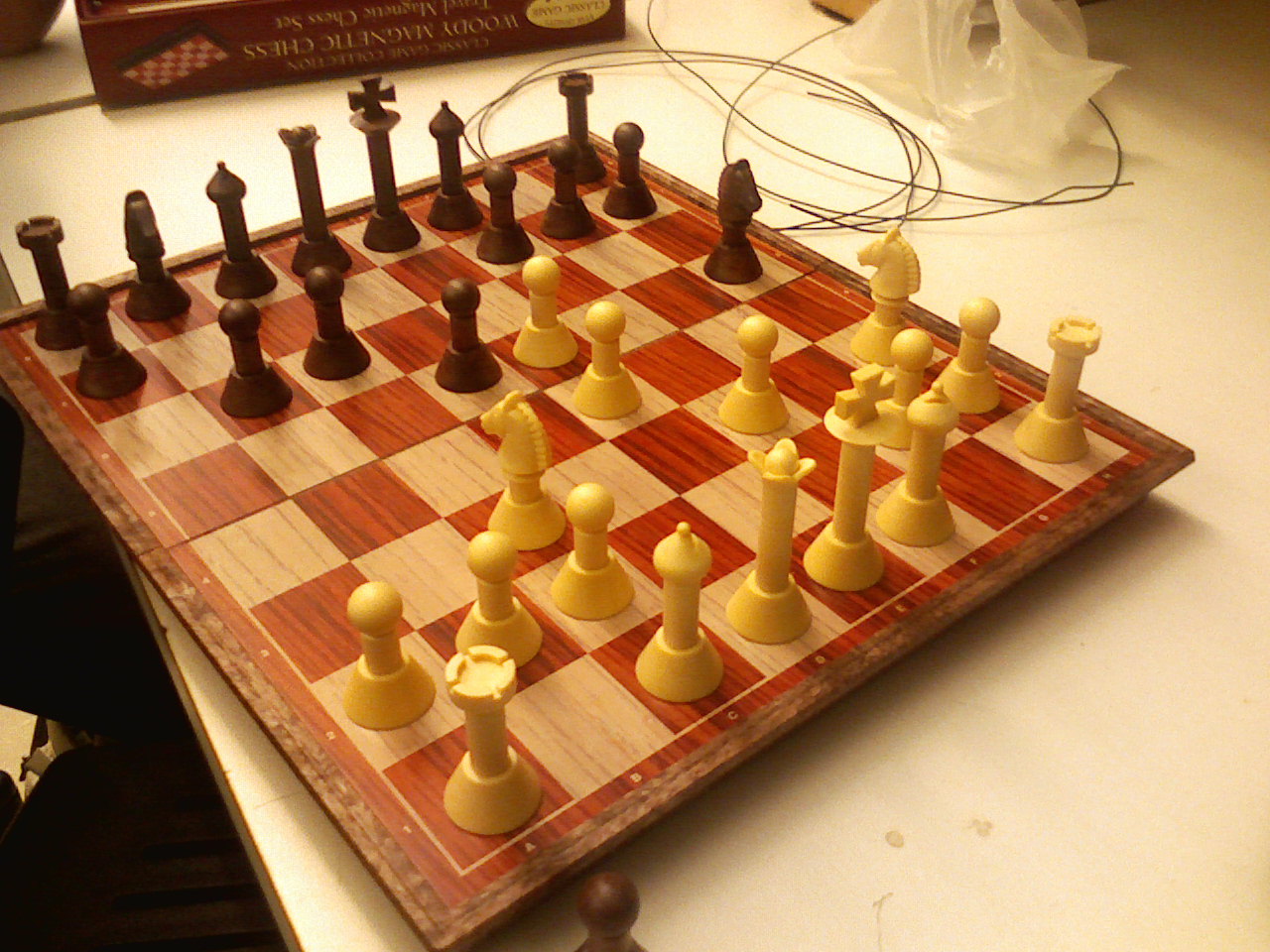 There's a picture of a chess set here